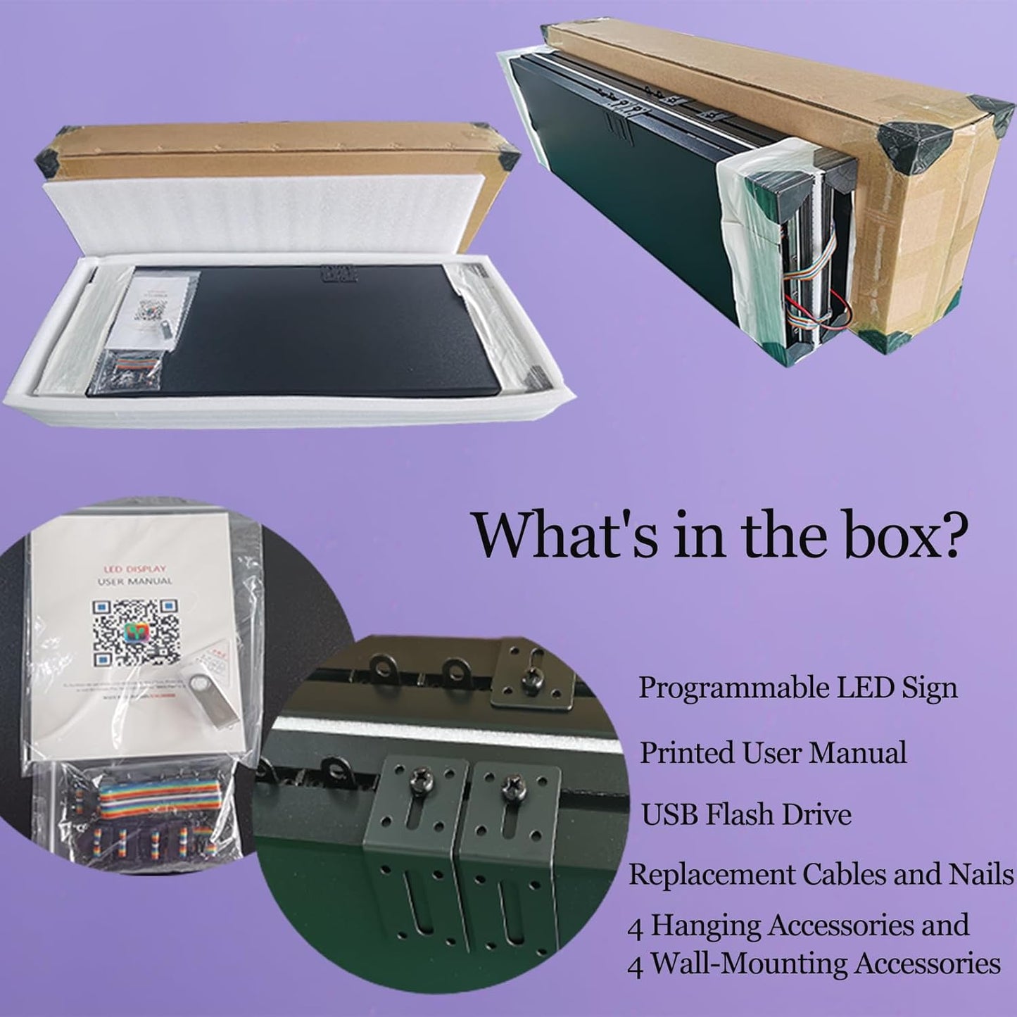 Outdoor P10 LED Scrolling Programmable Sign, Bright High Visibility Digital Led Signage Displays, Message Signs for Business, Restaurant, Window Shop