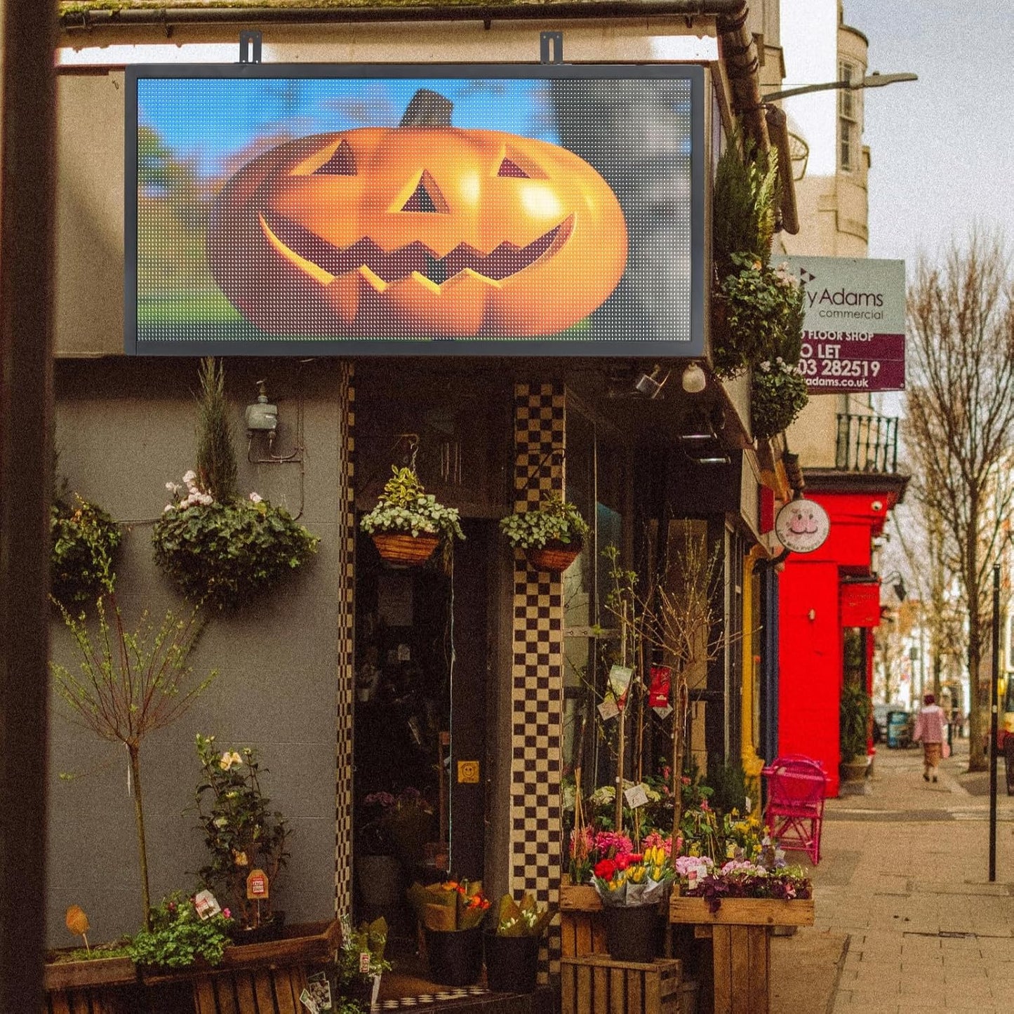 P3 Full Color LED Scrolling Programmable Sign Brightness Adjustable, IP65 Outdoor Digital Message Board, WiFi + USB Control Led Message Signs for Restaurant to Display Text/Images/Video 40''x17''