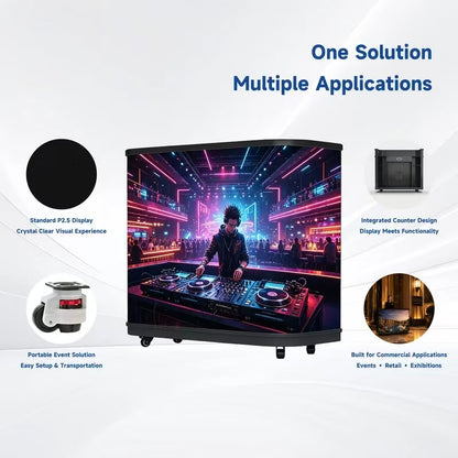 GOB LED Counter Display, Digital Bar Booth & Event Advertising Solution