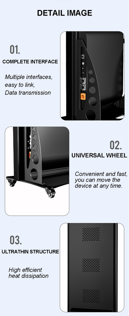 Indoor Poster Screen - Front Maintenance with Die-casting Aluminum Cabinet, 640mm * 1920mm Net Display (658mm * 2000mm Cabinet), Available in Folding and Conventional Versions (Price for reference)