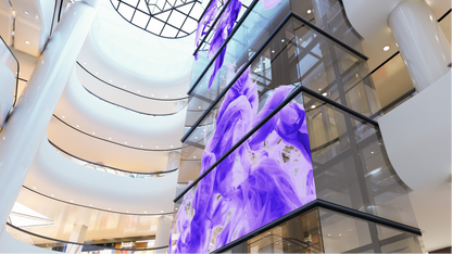 Holographic Invisible LED Display – 99% Transparent, ≤3mm Ultra-Thin Screen for Glass Curtain Walls & Retail Windows