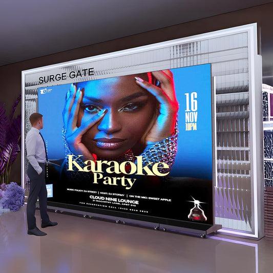 WHALEY 80" LED Poster Screen – Portable Foldable Display with Flight Case & WiFi Control for Events