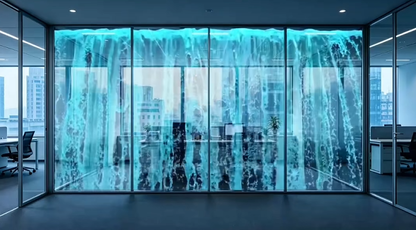 Holographic Invisible LED Display – 99% Transparent, ≤3mm Ultra-Thin Screen for Glass Curtain Walls & Retail Windows