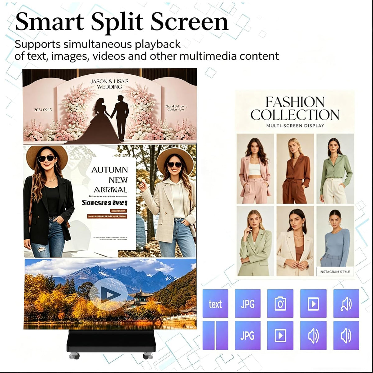 WHALEY 90" LED Poster Screen – Portable Foldable Display with Flight Case & WiFi Control for Events