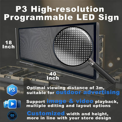 P3 P6 Programmable LED Sign – Outdoor Programmable Display with Video Support & WiFi Control