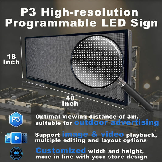 P3 P6 Programmable LED Sign – Outdoor Programmable Display with Video Support & WiFi Control