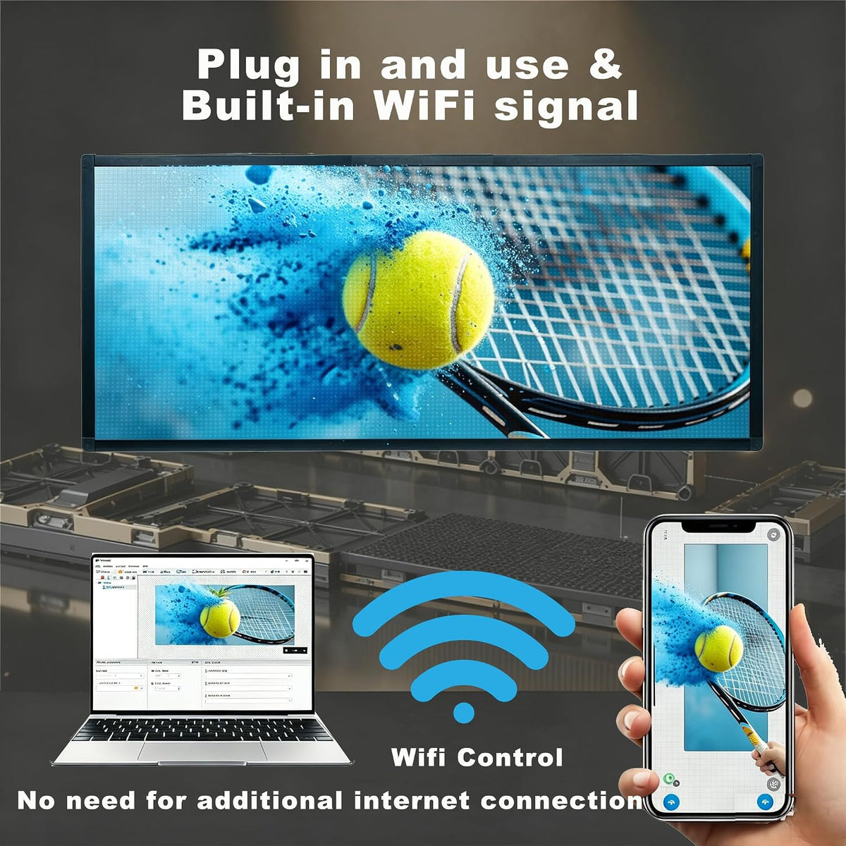 P3 P6 Programmable LED Sign – Outdoor Programmable Display with Video Support & WiFi Control