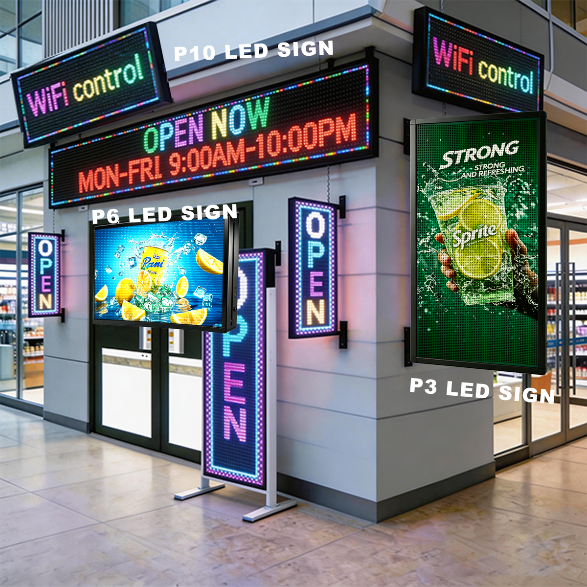 P10/P6/P3 CUSTOM Programmable LED Sign