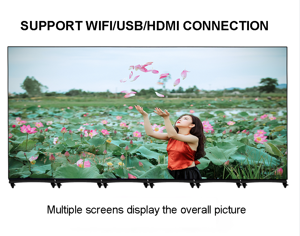 Indoor Poster Screen - Front Maintenance with Die-casting Aluminum Cabinet, 640mm * 1920mm Net Display (658mm * 2000mm Cabinet), Available in Folding and Conventional Versions (Price for reference)