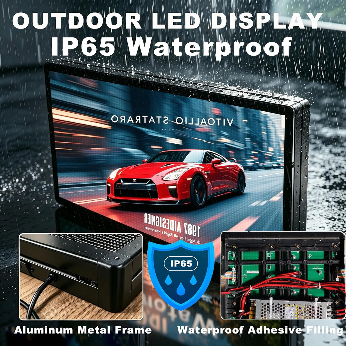 P3 P6 Programmable LED Sign – Outdoor Programmable Display with Video Support & WiFi Control