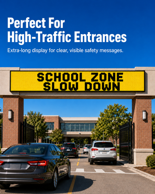 P10 Programmable LED Sign – Outdoor LED Sign – Programmable Scrolling Display with Multi-Program Editing & WiFi Control