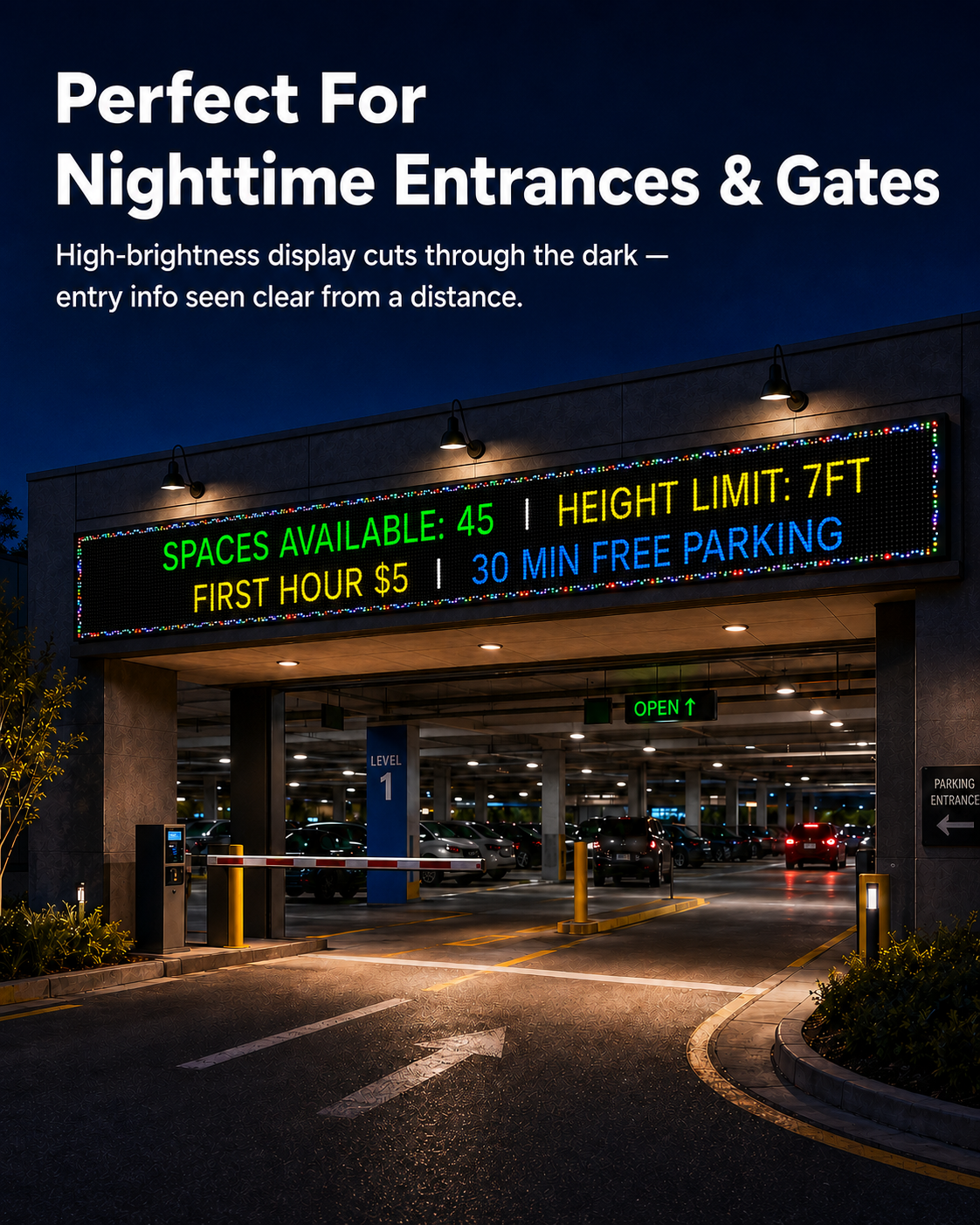 P10 Programmable LED Sign – Outdoor LED Sign – Programmable Scrolling Display with Multi-Program Editing & WiFi Control