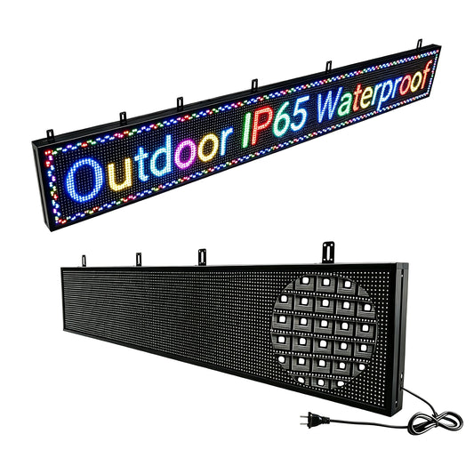 P10 Programmable LED Sign – Outdoor LED Sign – Programmable Scrolling Display with Multi-Program Editing & WiFi Control
