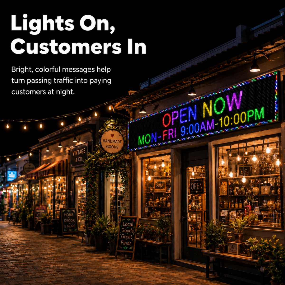 P10 Programmable LED Sign – Outdoor Scrolling Message Board with WiFi Control & 5000 Nit Brightness