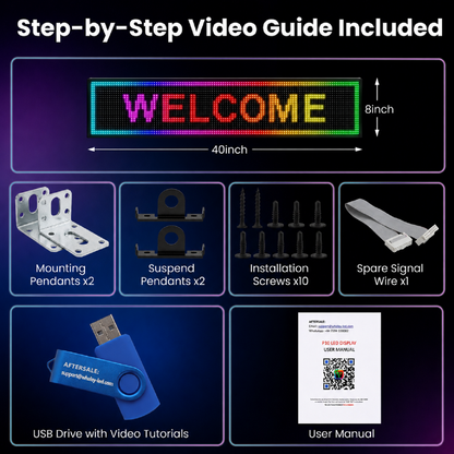 P10 Programmable LED Sign, Waterproof Outdoor Scrolling Display for Business, WiFi & USB Control